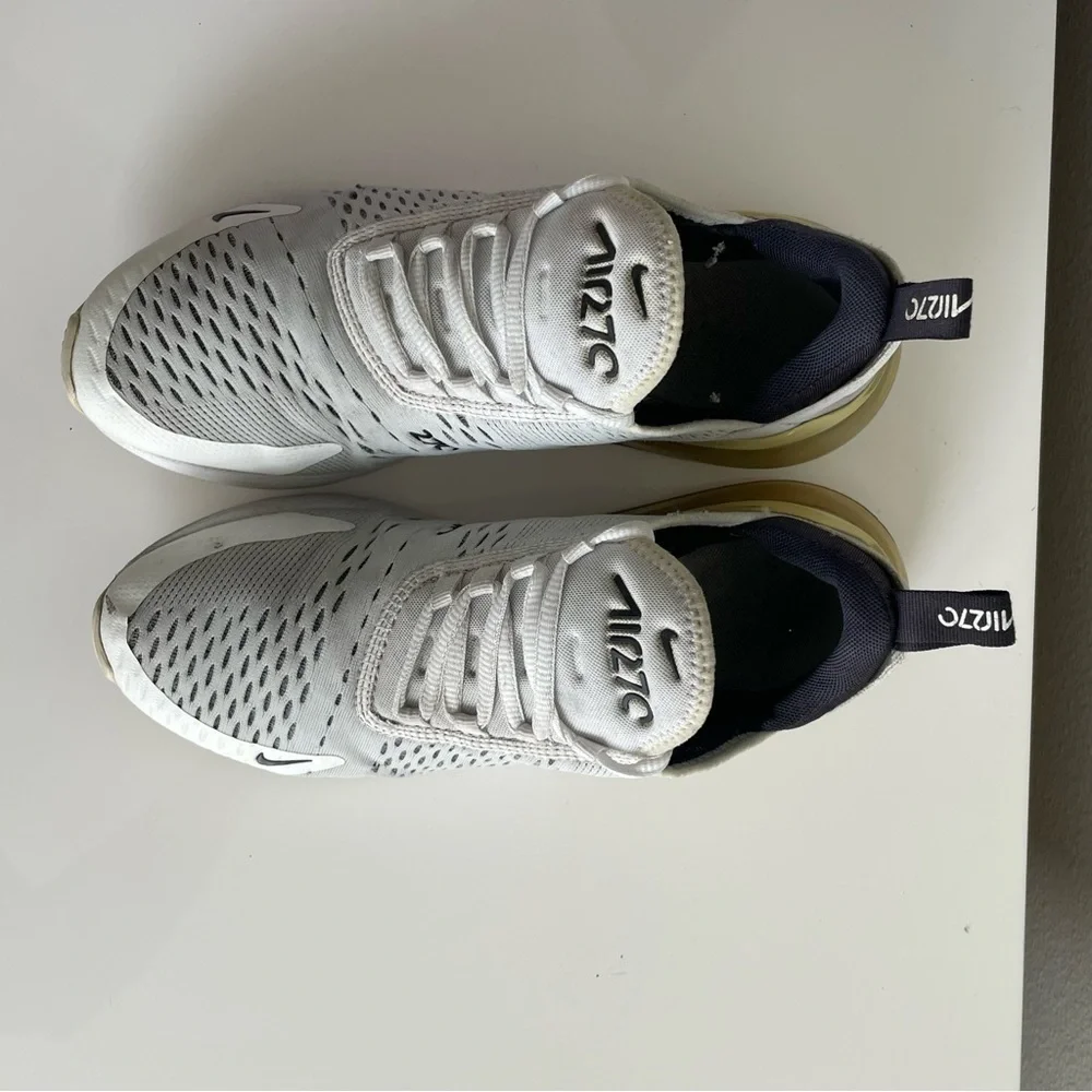 Nike Air Max 270 White and Gray Sneakers